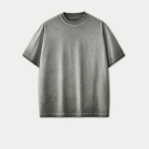 เสื้อยืดผู้ชายทรงบ็อกซี่ พิมพ์ลายกราฟิก ล้างสีแบบแอซิดวอช โอเวอร์ไซส์ สตรีทแวร์ ราคาโรงงาน รับผลิตเสื้อยืดปักลายตามสั่ง - Product Image 2
