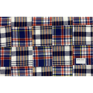 Tissu en flanelle côtelée Dobby à carreaux, largeur 43/44 pouces, léger, en coton tissé biologique et écologique RPW-3721 pour textiles de maison, chemises et sacs - Product Image 2