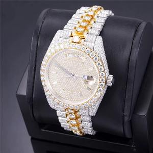 Montre Moissanite Iced Out pour Hommes, Bijoux Hip Hop, Fournisseur en Gros - Product Image 2