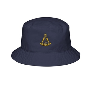 Sombrero de Ala Ancha de Algodón Unisex - Modelo Distrito Pasado Distinguido Gran Maestro Logia Azul - Product Image 2