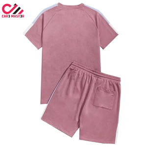 แฟชั่นล่าสุดปี 2026 ชุดลำลองฤดูร้อนสำหรับผู้ชาย เสื้อยืดพิมพ์ลายสีพื้น กางเกงขาสั้น ไซส์ใหญ่ ระบายอากาศได้ดี แห้งเร็ว 100% - Product Image 4