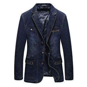 Wholesale Men's Autumn Plaid & Solid Color <b>Jeans</b> Jackets 100% Cotton Eco-Friendly Acid Wash Custom OEM Factory Direct Bulk - Product Image 3