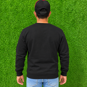 Sweat-shirt à col rond noir pour homme, imprimé lettres Holy Tears, pull décontracté pour l'automne - Product Image 3