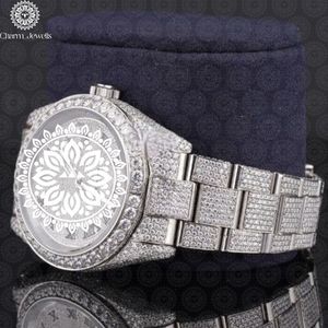 Reloj de Lujo para Hombre Charm_Jewells, con Bisel de Diamantes de Acero Inoxidable, Movimiento Mecánico Analógico, Caja de 40 mm, Resistente al Agua 10 Bar - Product Image 5