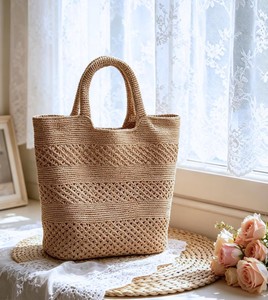 Large Raffia Tote <b>Bag</b> – Handwoven Crochet Straw <b>Bag</b>, Oversized Summer Beach <b>Bag</b>, Boho Market Tote, Lightweight <b>Wicker</b> <b>Bag</b>, Gift - Product Image 1