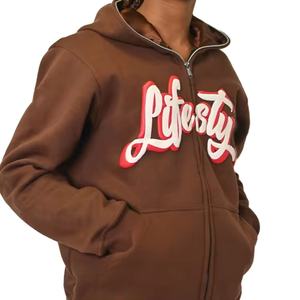 Vente en gros de sweat à capuche surdimensionné en coton épais pour hommes impression bouffante de qualité pull de luxe impression personnalisée pour la saison d'hiver - Product Image 1