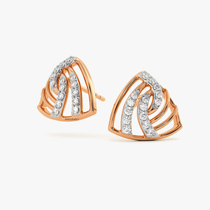 Pendientes de Diamantes Blancos Cultivados en Laboratorio en Oro Rosa, Corte Brillante, para Mujer, de Lujo, para Boda, Oro de 10K, 14K, 18K, Plata 925, 935 - Product Image 2