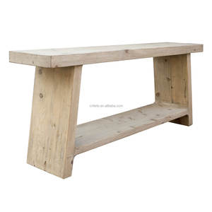 Salon moderne américain planches rondes et épaisses en <span class=keywords><strong>bois</strong></span> massif de chêne naturel <span class=keywords><strong>vieilli</strong></span> Table <span class=keywords><strong>console</strong></span> - Product Image 3
