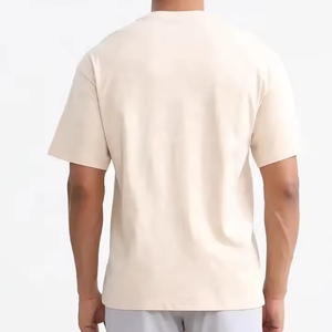 T-shirt pour homme en coton 100% tricoté, imprimé sur mesure, col rond, tissu lourd 300g, coupe ample, anti-plis, respirant - Product Image 5