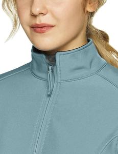 Chaqueta Softshell impermeable con cremallera completa personalizada para mujer, chaqueta micropolar, chaquetas ligeras a prueba de viento - Product Image 3