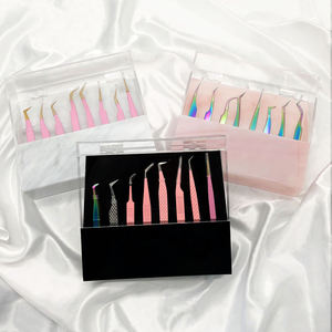 Hot Sell Wholesale Full Range Titanium Eyelash Tweezers German Stainless Steel Tweezer Beauty <b>tools</b> Tweezer Extensible <b>Tools</b> CE - Product Image 5