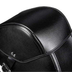 Sacoche latérale de moto en cuir PU noir avec fermeture à boucle pour Harley Cruiser Sportster - Product Image 6