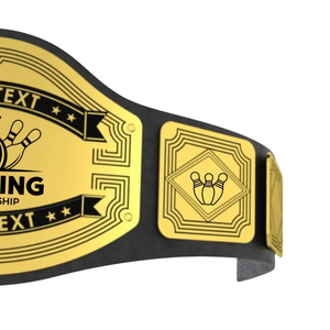 <b>Bowling</b> Championship Belt Personalized with Your Text Premium Sports Title Belt High-Quality Design - Product Image 3