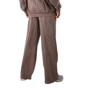 2025 nouveauté femmes lavage à l'acide survêtements poids lourd survêtement décontracté avec patch de broderie pour l'hiver nouveauté - Product Image 5