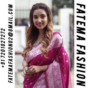 Magnifique sari en satin avec tissage zari, design ethnique moderne, lavable, pour mariage et soirée, sari pour femmes de haute qualité - Product Image 2