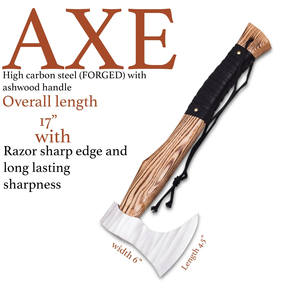 Hache en acier au carbone forgée à la main de qualité export 2026, manche en bois, outil professionnel pour le travail du bois et l'extérieur, fournisseur d'usine - Product Image 4