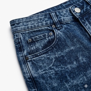 Manufacturer Custom Heavyweight Acid Wash Shorts Streetwear Retro Terry Cotton Unisex Gym Shorts - Product Image 3