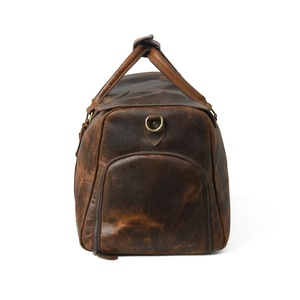Sac de voyage week-end en cuir pleine fleur personnalisé, sac de voyage en cuir véritable, sac de sport avec compartiment à chaussures - Product Image 2