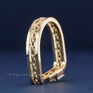 Bague de créateur en or 14 carats avec diamant de laboratoire pour homme, alliance minimaliste au look haut de gamme avec pierres pour fiançailles et soirées - Product Image 5