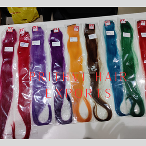 ผมมนุษย์2คลิปผมสีม่วงผมต่อที่มีสีสัน - Product Image 1