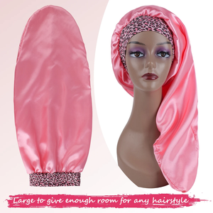 Women's Extra Long Satin Sleep <b>Bonnet</b> - Oversized, Adjustable, Breathable for Curly & Natural Hair <b>Bonnet</b> - Product Image 3