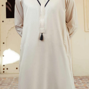 <b>Men</b> Juba Traditional Long Sleeve Muslim Robe Islamic Clothing Comfortable Loose Fit Modest Breathable Fabric - Product Image 5