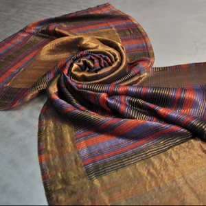 Estolas de Lana Fina con Teñido Espacial Zari, Bufanda Larga de Invierno Tejida, Bufanda Larga Tradicional de Cachemira - Product Image 1