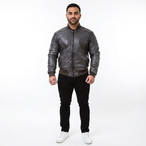 Stylish Mens Genuine <b>Leather</b> <b>Jacket</b> with <b>Long</b> Sleeve Latest Design High Quality Best Popular Style New Condition <b>jacket</b> for men - Product Image 5