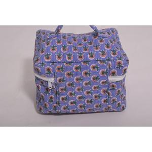 Bolsa de Maquillaje Grande de Algodón Acolchado con Diseño Floral, Hecha a Mano, Ligera, Ecológica, para Uso Diario, Organizador de Cosméticos, Bolsa de Viaje - Product Image 4