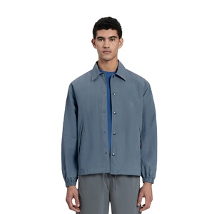 Veste d'entraîneur pour homme avec logo personnalisé en gros, de haute qualité, décontractée, d'hiver, avec col montant, veste d'hiver longue - Product Image 1