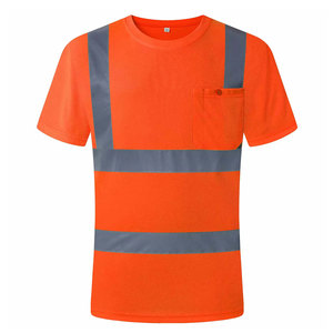 T-shirt de sécurité haute visibilité pour homme Econex Sports, bleu réfléchissant, séchage rapide, anti-plis, en polyester - Product Image 1
