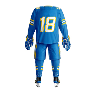 Tenue de hockey sur glace unisexe la plus vendue, antibactérienne, 100 % polyester, personnalisable, broderie 3D, ensembles en gros, service OEM, directement de l'usine - Product Image 5