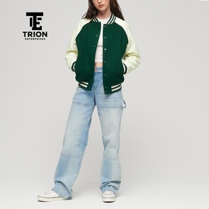 Nueva Chaqueta Varsity de Manga Larga Estilo Streetwear para Mujer, Corte Ajustado, Diseña Tu Propia Chaqueta Varsity Cómoda para Mujer, Servicio OEM - Product Image 5