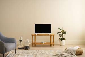 Mueble de TV Rústico de Madera de Pino, Soporte de Televisión de Madera Maciza con Estante de Almacenamiento, Centro de Entretenimiento para Sala de Estar - Product Image 3