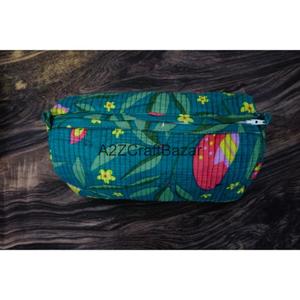 Ensemble de trousses de voyage légères en coton durable à motif pompon avec fermeture éclair, écologiques et réutilisables, 3 tailles moyennes pour le rangement de maquillage - Product Image 5