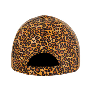 Gorra de Béisbol Personalizada de Cuero Napa Genuino, Unisex, con Estampado de Leopardo, Gorra Deportiva de Cuero Ajustable, Venta al Por Mayor - Product Image 3