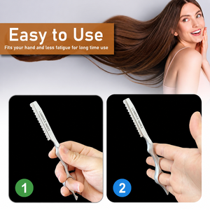 Navaja de Afeitar Recta Vintage Luminex Impex con Mango de Concha de Abulón y Acero al Carbono, Lista para Usar en Barberías y Salones - Product Image 3