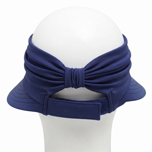 Gorra de Sol Unisex con Visera Azul Marino a Rayas, Corona Plegada, Ala Plana, para Playa, Verano, Ajustable, Venta al Por Mayor para Adultos - Product Image 3