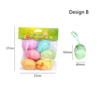 Œufs de Pâques classiques en mousse en gros à prix réduit, décorations 40*60mm, œufs suspendus multicolores