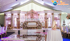 Srilankan mariage Shagun cérémonie scène configuration Royal mariage réception scène décor sud-indien Style mariage scène décoration UK - Product Image 4