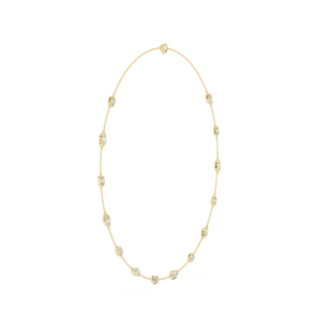 Yellow Gold Diamond Necklace Marquise and <b>Emerald</b> Cut <b>Pendant</b> Chain Jewelry for Wedding and Gift - Product Image 4