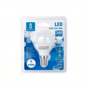 Lampadina LED G45 E14 4W 6400K Luce Diurna 340 Lumen Ampio Angolo - Product Image 2