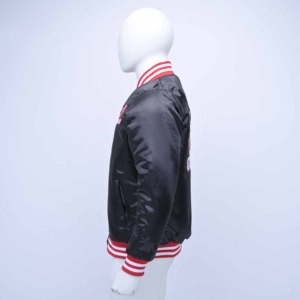 High Quality Wholesale Customized Logo Unisex Satin <b>Varsity</b> <b>Jacket</b> Full-Length <b>Bomber</b> <b>Jacket</b> <b>Jacket</b> For <b>Mens</b> Streetwear - Product Image 5