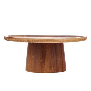 Eco Friendly Round Natural Wood <b>Cake</b> <b>Stand</b> With Pedestal Base For <b>Cake</b> Dessert And Cupcake Display - Product Image 6