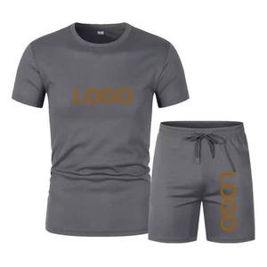 Men's Summer Breathable Quick Dry 100% Cotton Fashion Shorts and T-Shirt <b>Set</b> Plus Size Casual High Street Style <b>Twin</b> <b>Set</b> - Product Image 1