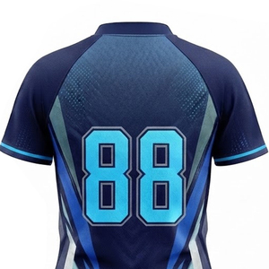 เสื้อฟุตบอลชายแบบพิมพ์ลายด้วยความร้อน แขนกุด โพลีเอสเตอร์ 100% แห้งเร็ว พิมพ์ชื่อและหมายเลขทีมตามสั่ง หมายเลข 88 พิมพ์ด้านหน้า - Product Image 5