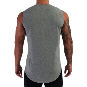 Débardeur sans manches pour homme, couleur unie, col rond, style décontracté, tricoté, grande taille - Product Image 1