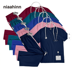 Wholesale TS 4 Way Stretchy Breathable <b>Scrubs</b> <b>Uniforms</b> V-Neck Short Sleeve Nursing <b>Scrub</b> Sets Custom Medical <b>Scrubs</b> - Product Image 1