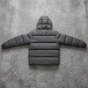 Blouson d'hiver matelassé pour homme de haute qualité, style urbain, en toile imperméable, à capuche, col rabattable, logo personnalisable sur le devant - Product Image 6
