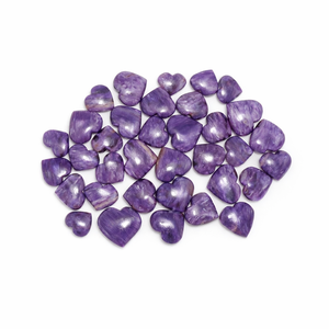 Cristal de Charoita Natural Grabado en Forma de Corazón, Pulido a Mano, Gema Púrpura, Feng Shui, Meditación, Reiki, Sanación Energética de Chakras, Espiritual - Product Image 5